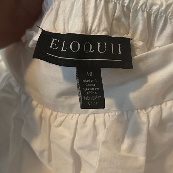 Eloquii Women's White Mini Skirt Bubble Hem size 18 - Picture 4 of 6